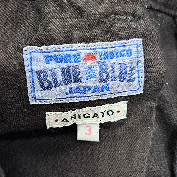 BLUE BLUE リネンミックステゾメブラックドローストレートパンツ1015934 古着・中古-6枚目のアイテム画像