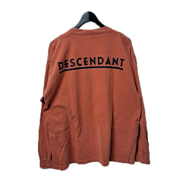 DESCENDANT 25SSOTL ORGANIC COTTON LS PIGMENT DYEバックプリントピグメントダイTシャツ 古着・中古-2枚目のアイテム画像