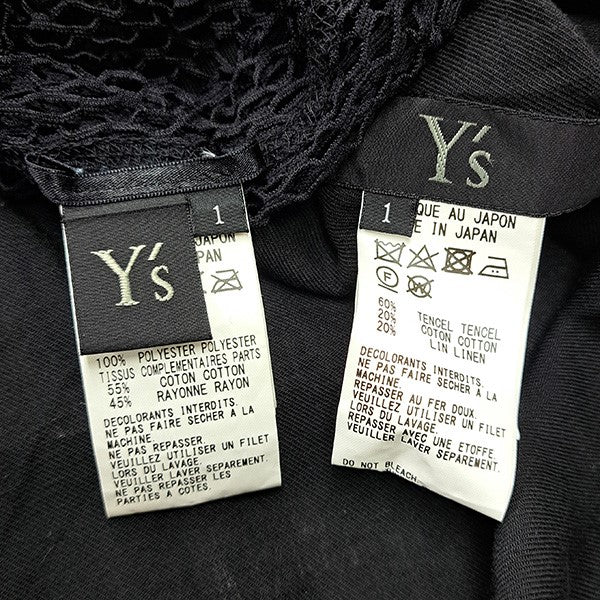 Y’s レースジレレイヤードアシンメトリーノースリーブワンピースYN-D10-205 古着・中古-6枚目のアイテム画像