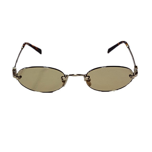 MIU MIU オーバルレンズリムレスロゴサングラスSMU A54 ZVN-10R 古着・中古-2枚目のアイテム画像