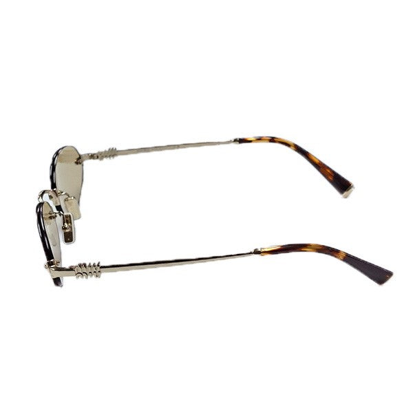 MIU MIU オーバルレンズリムレスロゴサングラスSMU A54 ZVN-10R 古着・中古-4枚目のアイテム画像