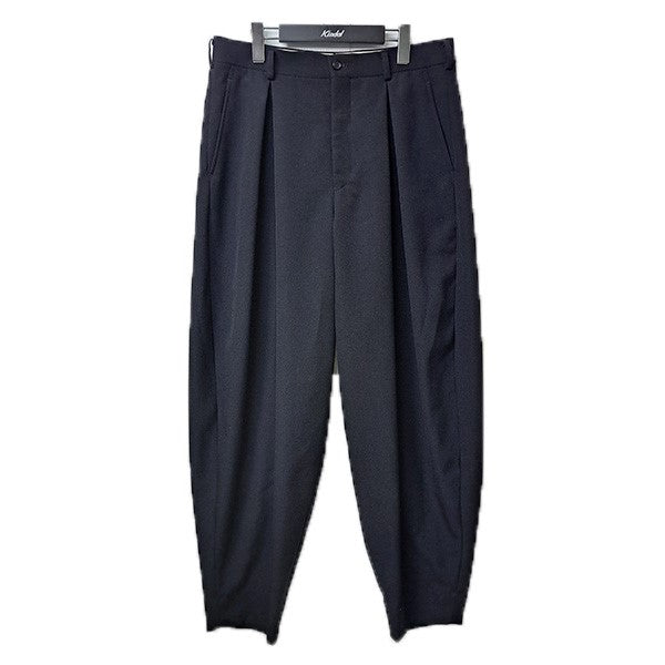 COMME des GARCONS HOMME PLUS 25AWウールギャバボックスプリーツパンツ ワイドテーパードタックスラックスPP-P049 古着・中古-1枚目のアイテム画像