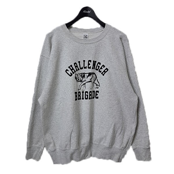CHALLENGER 24AWWOLF COLLEGE C／N SWEATクルーネックスウェットトレーナーCLG-SW 024-006 古着・中古-1枚目のアイテム画像