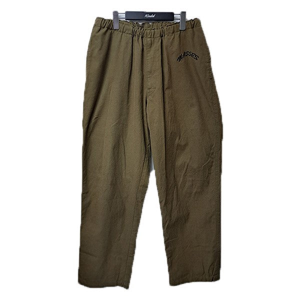 MASSES EASY PANTS BONEロゴ刺繍イージーパンツ 古着・中古-1枚目のアイテム画像