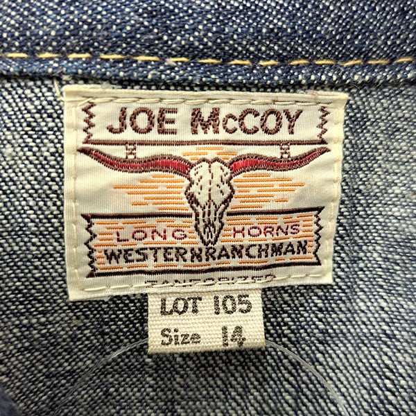 Joe McCOY(ジョーマッコイ) ウエスタンデニムシャツ105 105 インディゴ