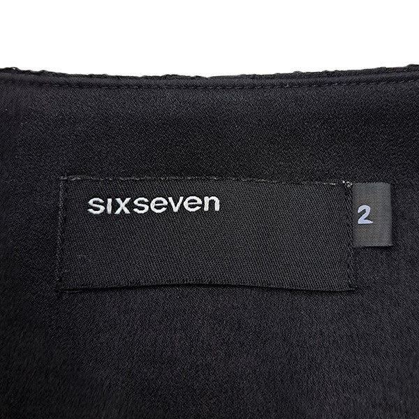sixseven ダブルZIPベスト 型押しジャガードベスト 古着・中古-6枚目のアイテム画像