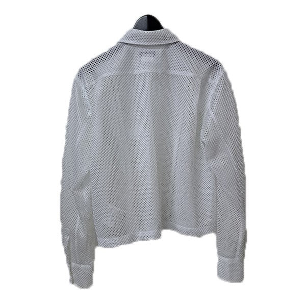 26SSMESH ZIP CROPPED SHIRTメッシュジップクロップドシャツPQ-B024