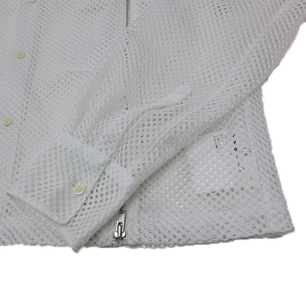26SSMESH ZIP CROPPED SHIRTメッシュジップクロップドシャツPQ-B024