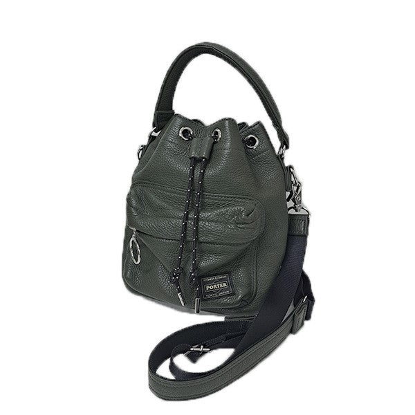 PORTER BALLOONSAC SHRINKバルーンサックシュリンク 巾着レザー2WAYバッグ 古着・中古-1枚目のアイテム画像