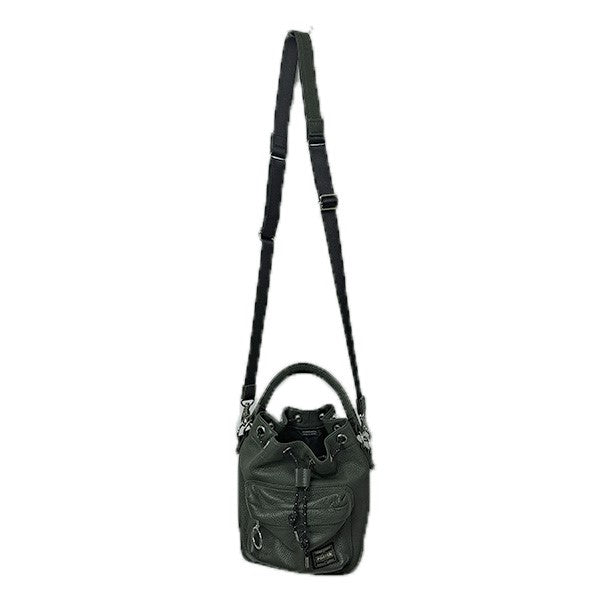 PORTER BALLOONSAC SHRINKバルーンサックシュリンク 巾着レザー2WAYバッグ 古着・中古-4枚目のアイテム画像