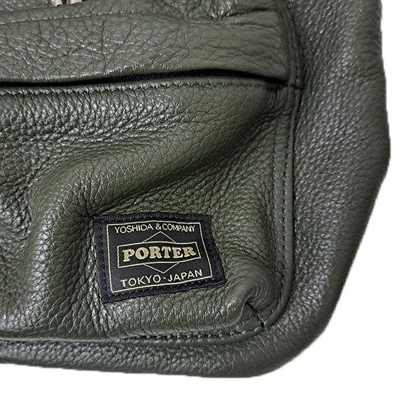 PORTER BALLOONSAC SHRINKバルーンサックシュリンク 巾着レザー2WAYバッグ 古着・中古-6枚目のアイテム画像