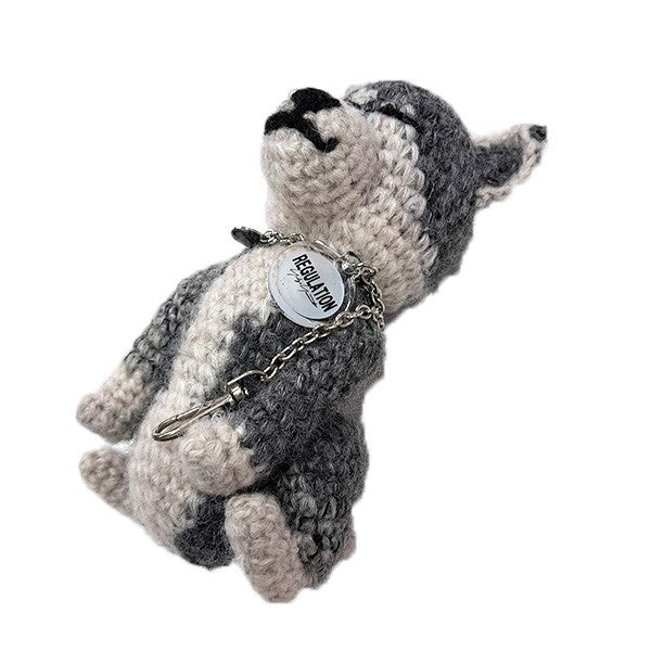 COMBINATION KNIT KNITTED KEY CHARM WITH CHAIN愛犬凛キーチャーム