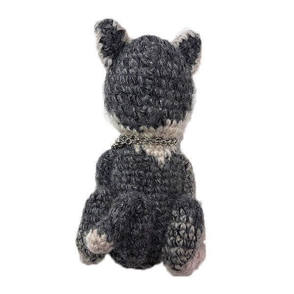 COMBINATION KNIT KNITTED KEY CHARM WITH CHAIN愛犬凛キーチャーム
