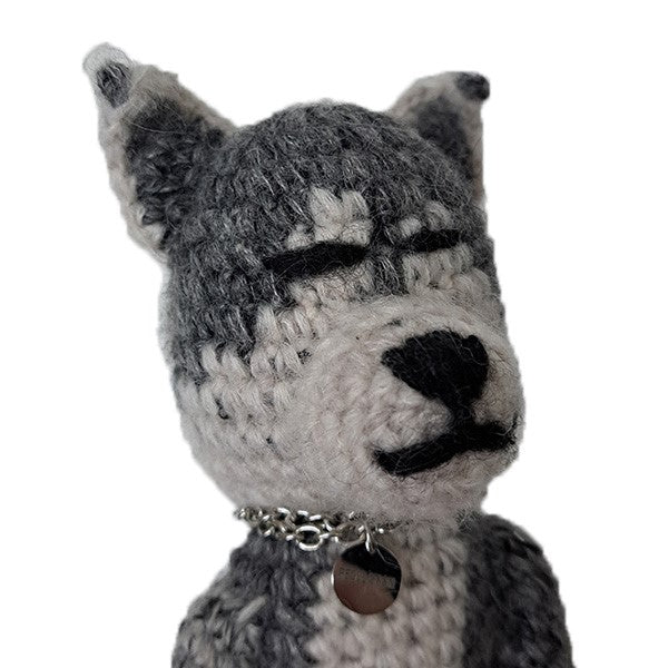 COMBINATION KNIT KNITTED KEY CHARM WITH CHAIN愛犬凛キーチャーム