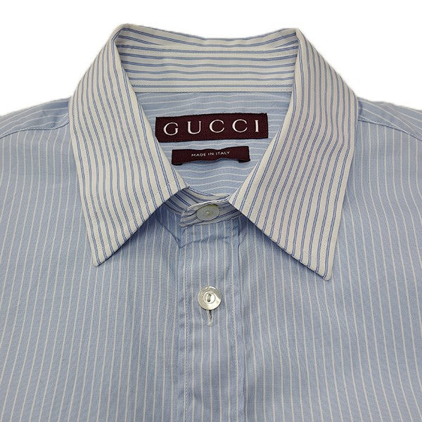 GUCCI エンボスロゴストライプシャツ833294 古着・中古-3枚目のアイテム画像