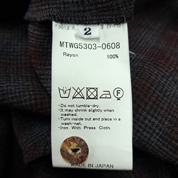 レーヨンチェックシャツMTWG5303-0608