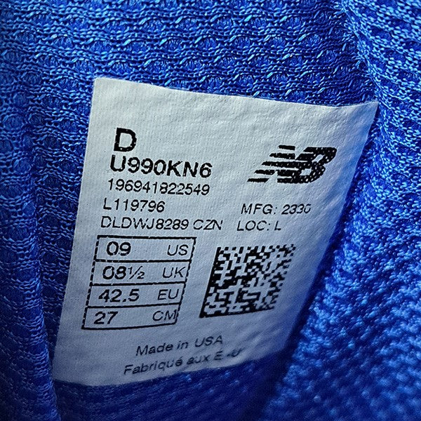 NEW BALANCE×KITH U990KN6 NBAニックスカラースニーカーMADISON SQUARE GARDEN 古着・中古-8枚目のアイテム画像