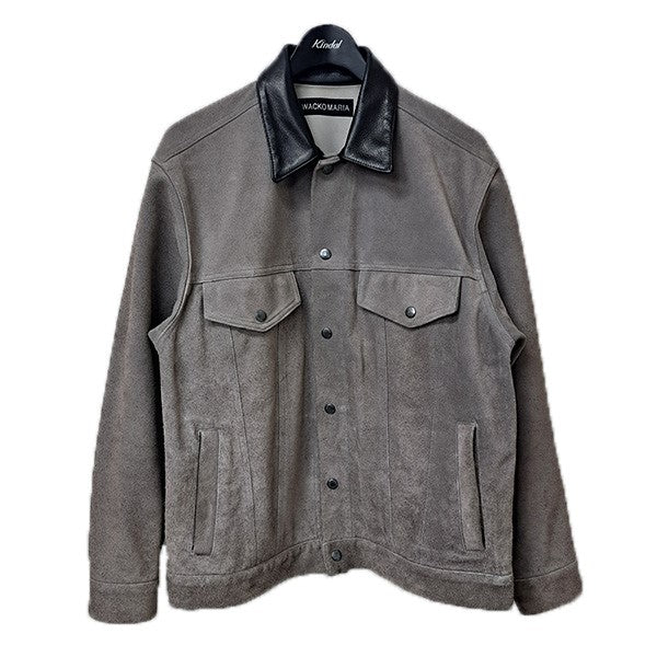 WACKO MARIA 24AWSUEDE TRUCKER JACKETスウェードトラッカージャケット24FW-WMO-BL08 古着・中古-1枚目のアイテム画像