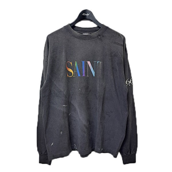 SAINT MICHAEL 26AWLS T-SHIRT SAINT プリントカットソーSM-MK1-0000-019 古着・中古-1枚目のアイテム画像
