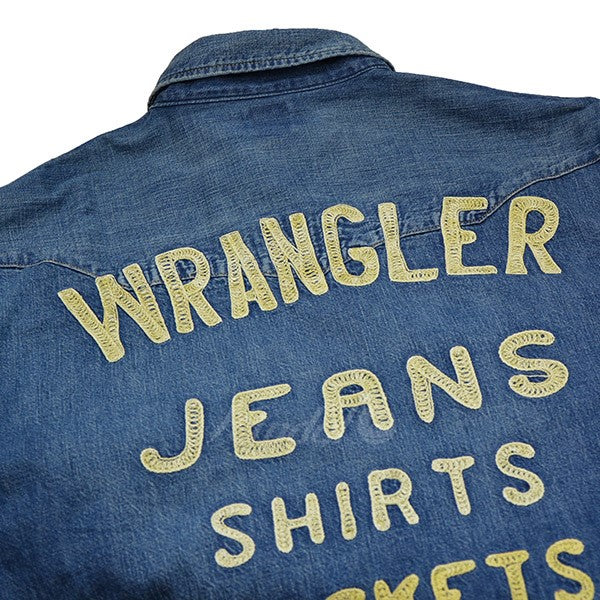 Wrangler(ラングラー) 70周年記念限定　Champion Shirts　バック刺繍デニムウエスタンシャツ