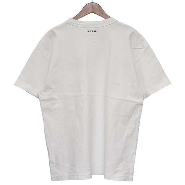 sacai×KAWS 2021AW Embroidery T-shirt 刺繍Tシャツ 21-0285S ホワイト ...