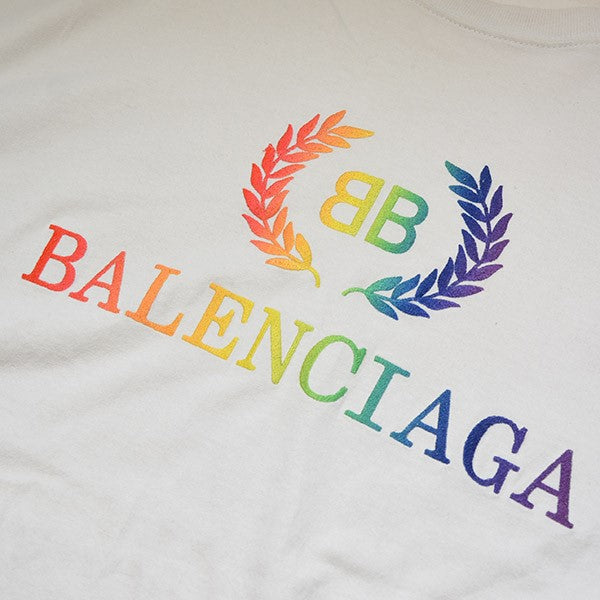 BALENCIAGA(バレンシアガ) レインボーロゴTシャツ