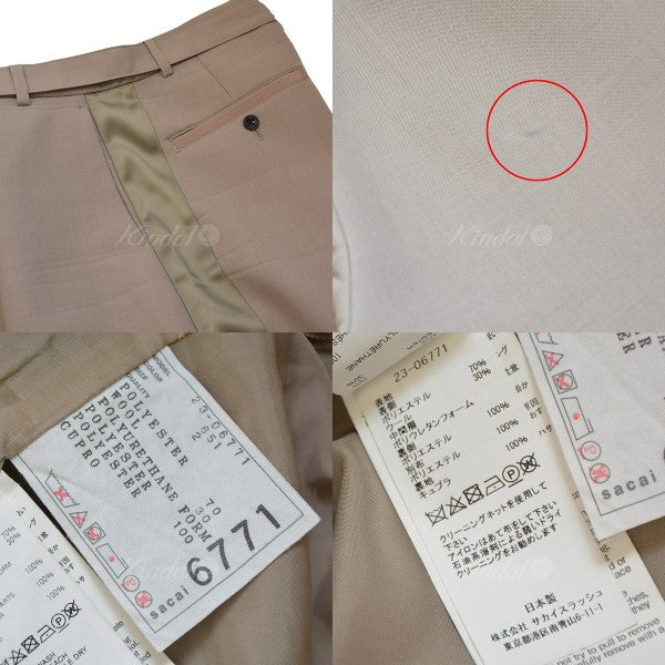sacai(サカイ) 2023AW Suiting Bonding Pants サイドライン 