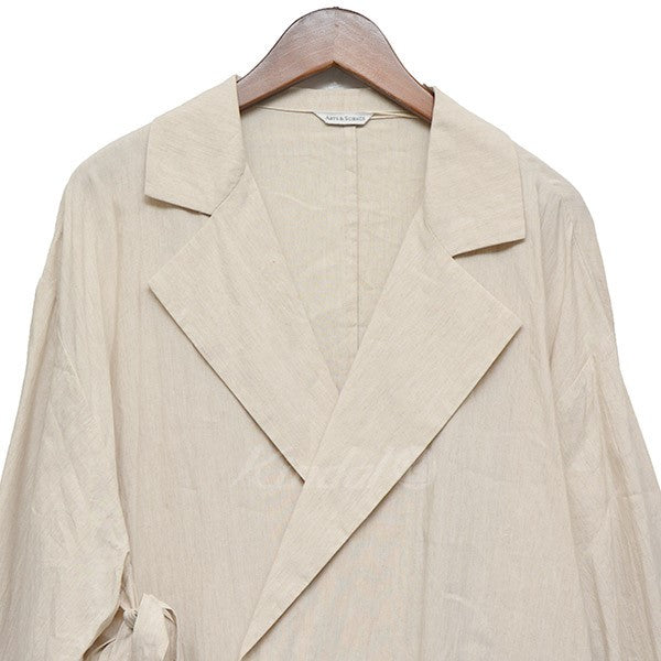 Over front kimono coat　シルクリネン着物コート