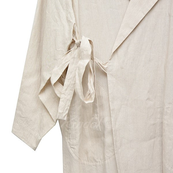 Over front kimono coat　シルクリネン着物コート