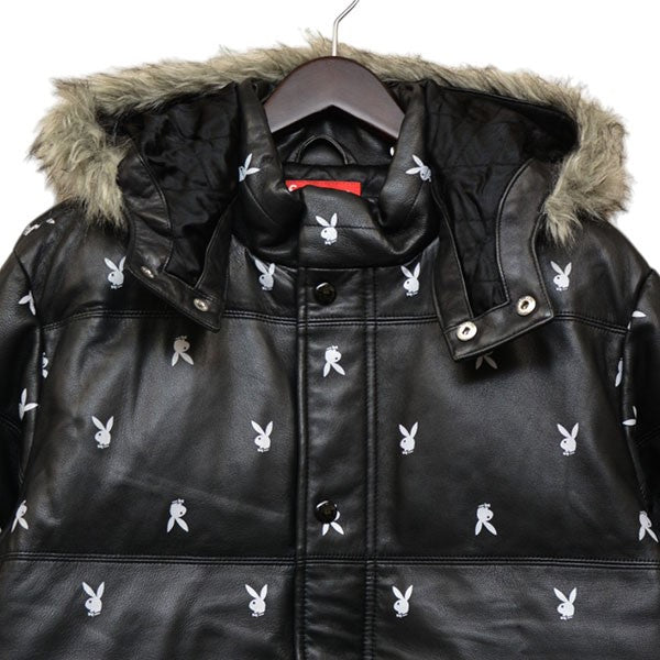 PLAYBOY×Supreme(プレイボーイ×シュプリーム) 2015AW　Leather Puffy Jacket　レザーダウンジャケット