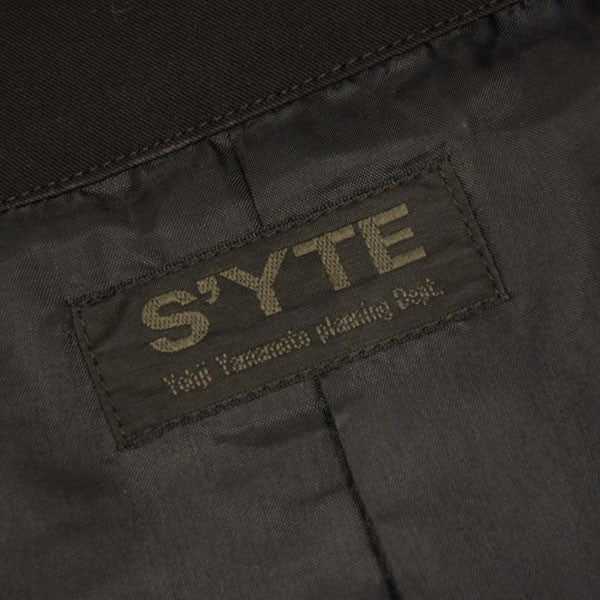 s’yte Yohji Yamamoto(サイトヨウジヤマモト) PE RAYON GABARDINE STRETCH 2BS STUDS  JACKET　ジップデザインテーラードジャケット　UV-J57-912