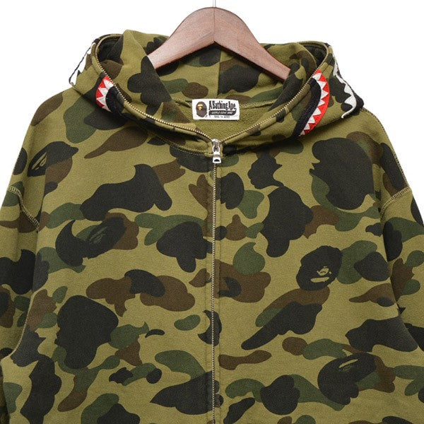 A BATHING APE(アベイシングエイプ) カモフラシャークパーカー ジップパーカー 001ZPF302503X 001ZPF302503X  カーキ サイズ 表記なし｜【公式】カインドオルオンライン ブランド古着・中古通販【kindal】