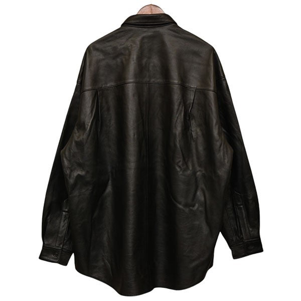 Graphpaper(グラフペーパー) Sheep Leather Oversized Shirt オーバーサイズラムレザージャケット  GM233-50048 GM233-50048 ブラック サイズ 2｜【公式】カインドオルオンライン ブランド古着・中古通販【kindal】