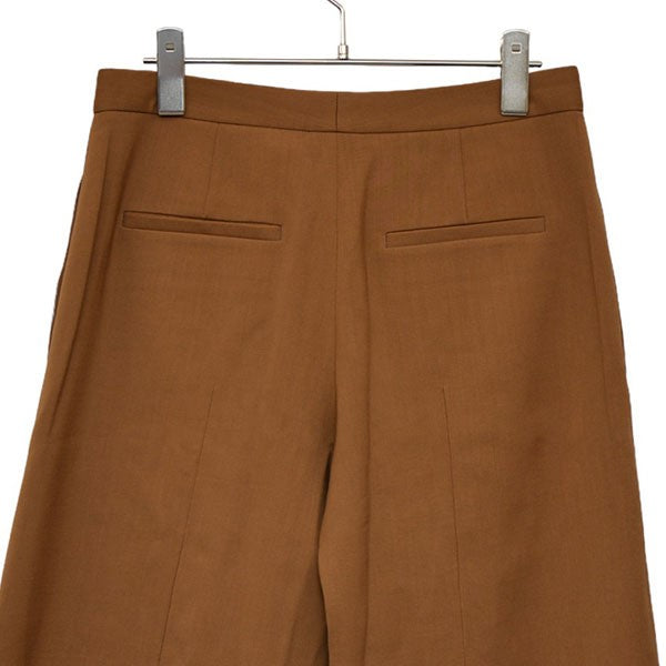 Full leg virgin wool Cropped Culotte Pants　ワイドタックパンツ　クロップドパンツ　キュロット　JSPN300600