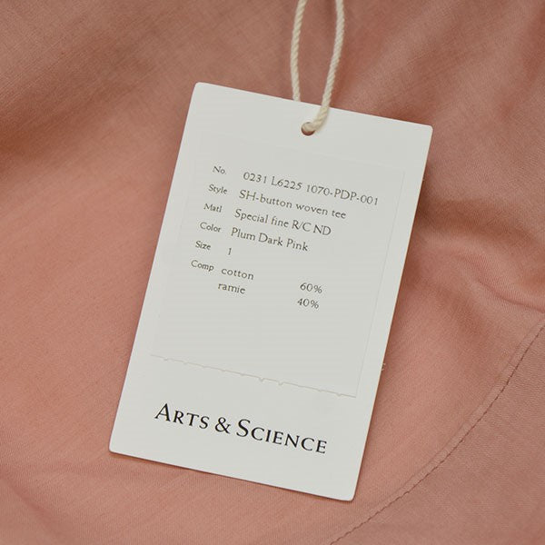 Shoulder button woven tee　ショルダーボタンプルオーバーシャツ　Tシャツ　0231-L6225-1070