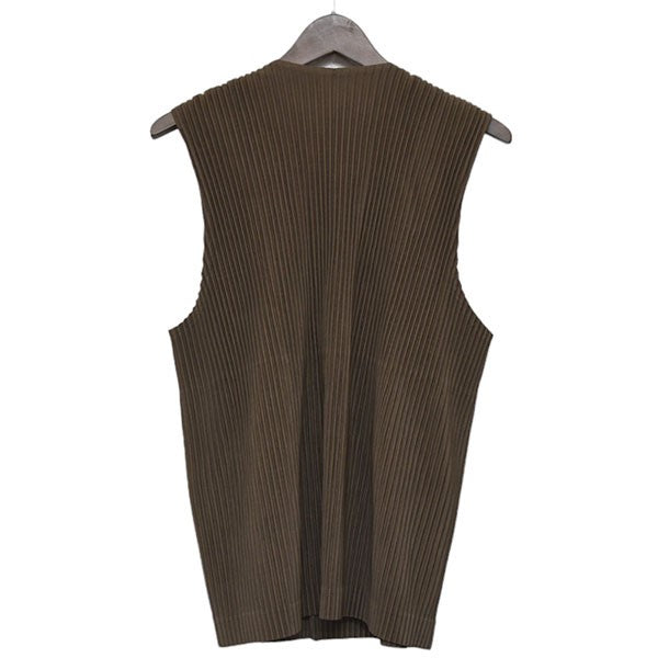 HOMME PLISSE ISSEY MIYAKE(イッセイミヤケオムプリッセ) TAILORED PLEATS 1 VEST プリーツベスト  HP41JE152 HP41JE152 ブラウン サイズ 3｜【公式】カインドオルオンライン ブランド古着・中古通販【kindal】