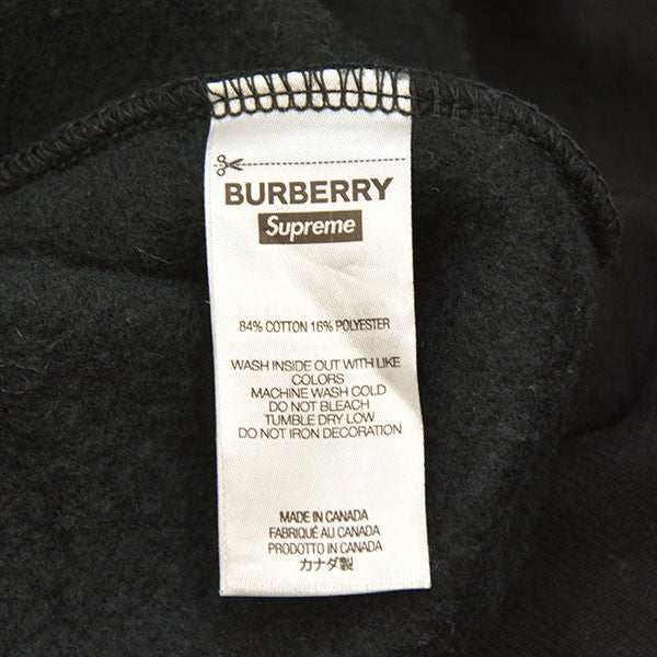 Supreme×BURBERRY 2022SS Box Logo Hooded Sweatshirt ボックスロゴパーカー スウェット ブラック  サイズ XL｜【公式】カインドオルオンライン ブランド古着・中古通販【kindal】