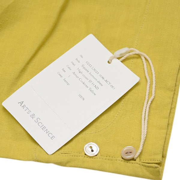 2023SS　Square bottom dress　ヘンプワンピース　0232-L5023-1096