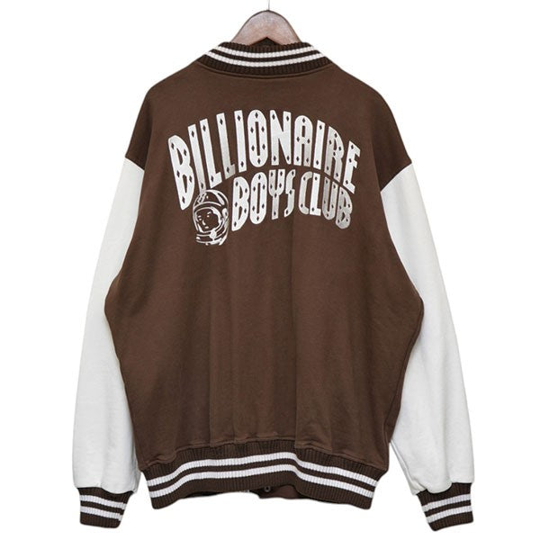 BILLIONAIRE BOYS CLUB(ビリオネアボーイズクラブ) スウェットスタジャン ジャケット ブルゾン BBCJP221X001  BBCJP221X001 ブラウン×ホワイト サイズ L｜【公式】カインドオルオンライン ブランド古着・中古通販【kindal】