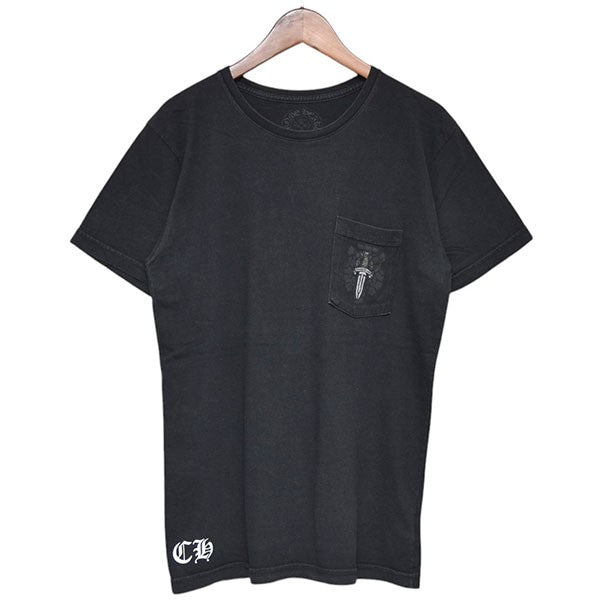 CHROME HEARTS(クロムハーツ) ダガープリントポケットTシャツ ブラック 