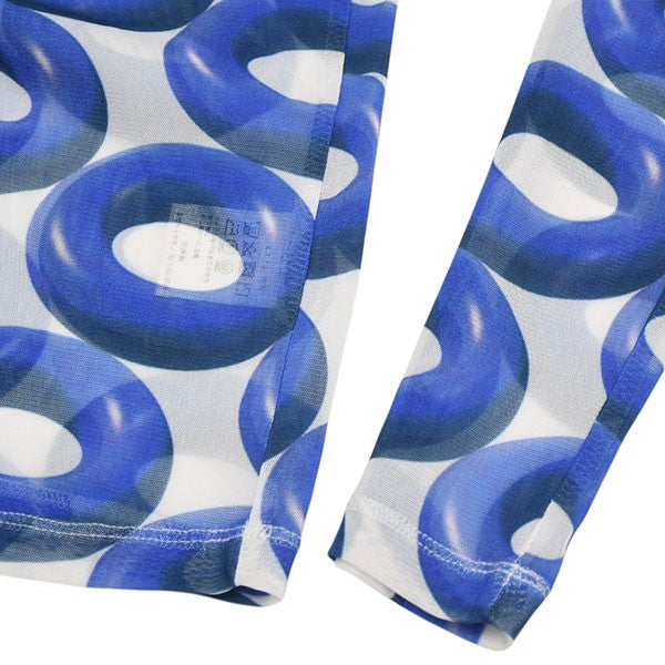 YOHEI OHNO 2023SS Donut Pattern Mesh Top シースルーロングスリーブTシャツ メッシュトップス 古着・中古-5枚目のアイテム画像