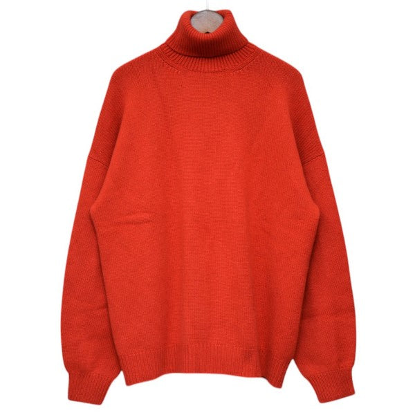 Back line turtle sweater　タートルネックカシミヤニット　セーター　0223-U8021-K031