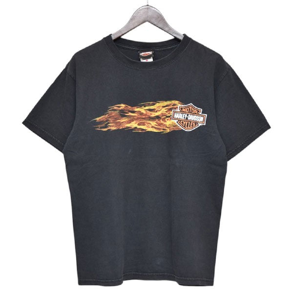 2000年代　Vintage　ファイヤープリントTシャツ　フレイムTシャツ