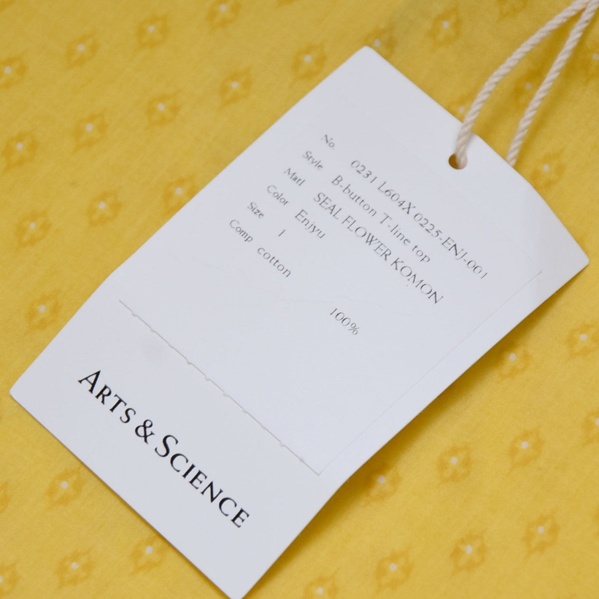 ARTS＆SCIENCE(アーツアンドサイエンス) BACK BUTTON T LINE