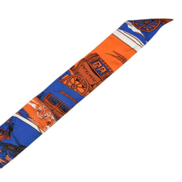 ⭐️良品⭐️ エルメス オムニバスと白い貴婦人のゲーム ツイリースカーフ エルメス オムニバスと白い貴婦人のゲーム ツイリー スカーフ