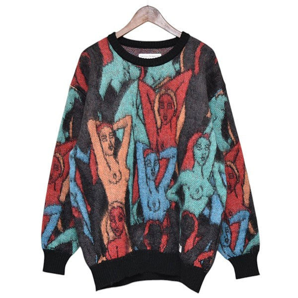 WACKO MARIA(ワコマリア) 2022AW YULA 百女図 MOHAIR KNIT JACQUARD