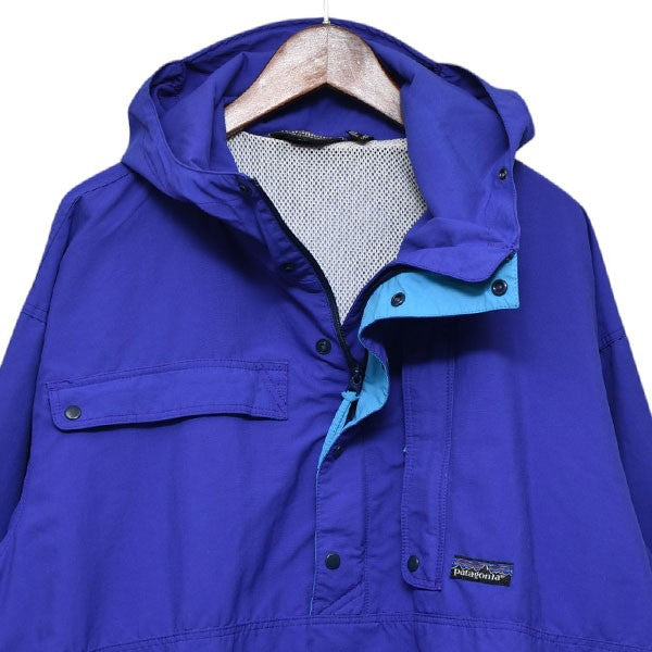 patagonia ナイロン　アノラックパーカー　Mサイズ　80年代 80's パタゴニア ナイロンアノラックパーカ パープル×レッド