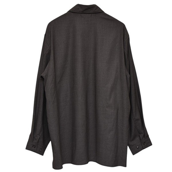 blurhms WOOL VOILE GUSSET PKT SHIRT ブラック