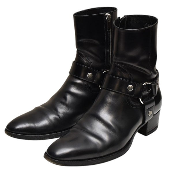 【訳アリ】サンローラン　ウィアットハーネス　リングブーツ 40 Saint Laurent Paris(サンローランパリ) ワイアットハーネスリング