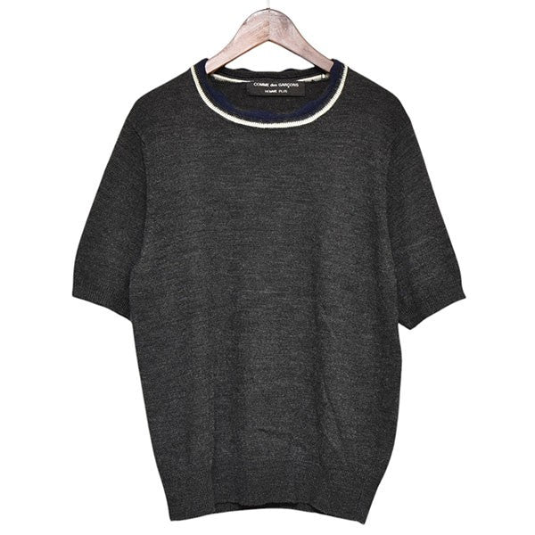 pium モノグラムテープ半袖ニット　グレー COMME des GARCONS HOMME PLUS(コムデギャルソンオムプリュス